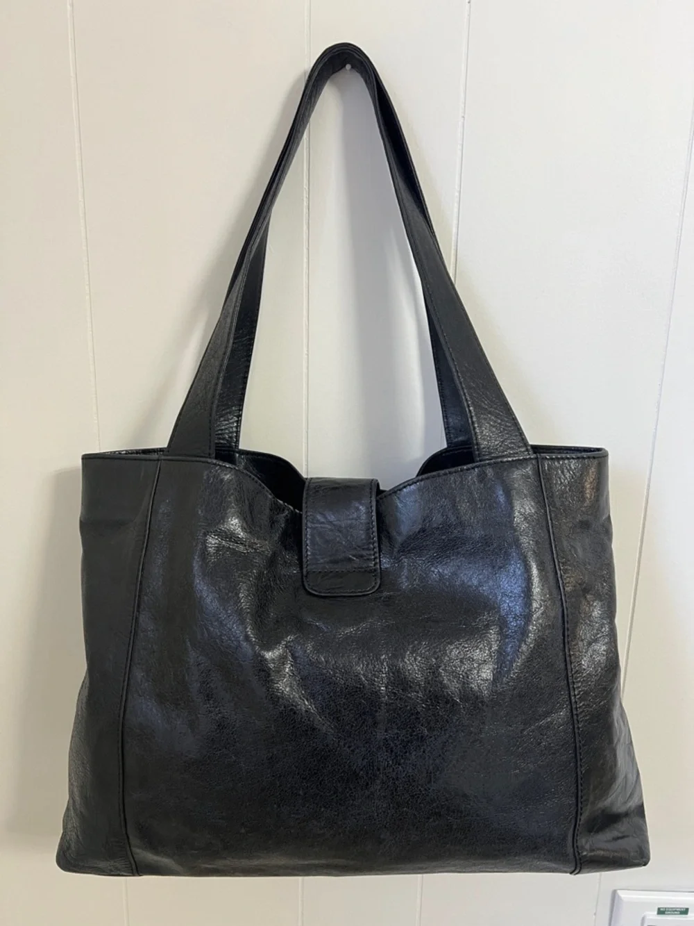 Vintage Y2K Hobo The Original Black Soft Leather Vintage Large Shoulder Tote Bag